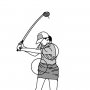 馬場咲希のダウンスイングから学ぶ 左肩を低い位置に保つとパワーを蓄積できる