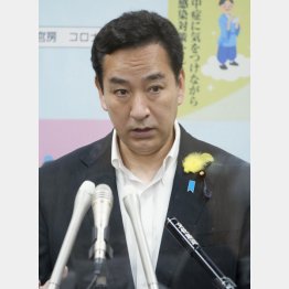 まだ大臣でいられる不思議（Ｃ）共同通信社