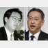 会見する勅使河原秀行氏（左から1993年、現在）／（Ｃ）日刊ゲンダイ