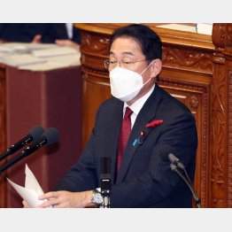 衆院本会議で答弁する岸田首相（Ｃ）日刊ゲンダイ