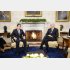 ホワイトハウスは「お祝いムード」（バイデン米大統領（右）と会談する岸田首相／（Ｃ）共同通信社