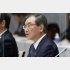 連合との会談の冒頭、あいさつする経団連の十倉雅和会長＝23日（Ｃ）共同通信社