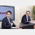 トヨタ自動車次期社長の佐藤恒治執行役員（左）と豊田章男社長（Ｃ）共同通信社