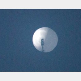 米国内で捉えられた気球の写真（Ｃ）ロイター