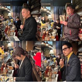 左上から時計回りに島田雅彦さん、中森明夫さん、筆者、鈴木涼美さん（提供写真）