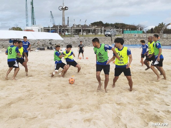 選手たちは第一次沖縄キャンプでハードな練習をこなした（提供）JFA