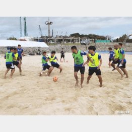 選手たちは第一次沖縄キャンプでハードな練習をこなした（提供）JFA