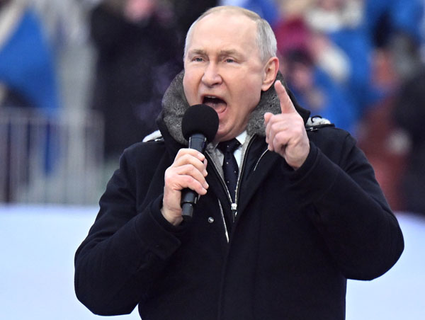 なんだか別人の様相（ロシアのプーチン大統領）　（Ｃ）Sputnik／共同通信イメージズ