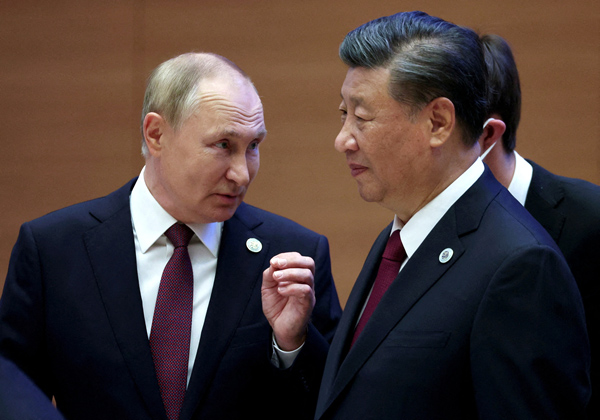 おねだりか恫喝か（ロシアのプーチン大統領と中国の習近平国家主席）　（Ｃ）ロイター／ Sputnik