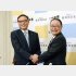 新体制は4月発足（左から、新浪剛史次期代表幹事と経済同友会の桜田謙悟代表幹事）／（Ｃ）共同通信社