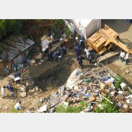 集団リンチ事件で男性の遺体が発見された資材置き場（Ｃ）共同通信社