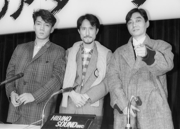 YMO時代の（左から）坂本龍一、高橋幸宏、細野晴臣＝1984年（Ｃ）共同通信社