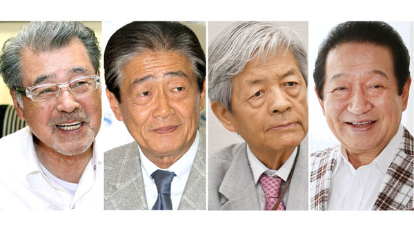 （左から）森本毅郎、関口宏、田原総一朗、草野仁（Ｃ）日刊ゲンダイ