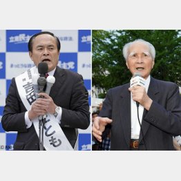 “大分の英雄”とんちゃんが街頭演説に駆け付けたら…？（前参院議員で立憲民主の吉田忠智候補と村山富市元首相＝右）／（Ｃ）日刊ゲンダイ