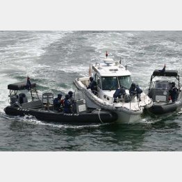 Ｇ7広島サミットの会場近くで行われた海上警備大規模訓練（Ｃ）共同通信社