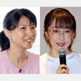 （左から）女優の中江有里とフリーアナウンサーの唐橋ユミ（Ｃ）日刊ゲンダイ
