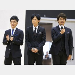 （左から）草彅剛、稲垣吾郎、香取慎吾（Ｃ）日刊ゲンダイ