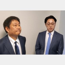 会見に応じる伊藤洋一氏（左）と沢田大輔氏（Ｃ）日刊ゲンダイ