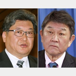 続投をアピール？（自民党の萩生田光一政調会長と茂木敏充幹事長＝右）／（Ｃ）日刊ゲンダイ