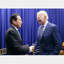 岸田首相はアメリカの言いなり（日米首脳会談）／（内閣広報室提供・共同）