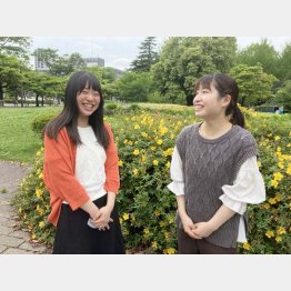 SFGの本田明莉さん（左）と柴田萌さん（Ｃ）日刊ゲンダイ