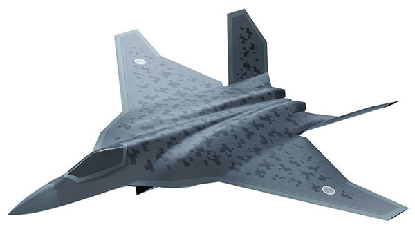 2020年に三菱重工が開発主体に選定されたステルス戦闘機（防衛省提供）