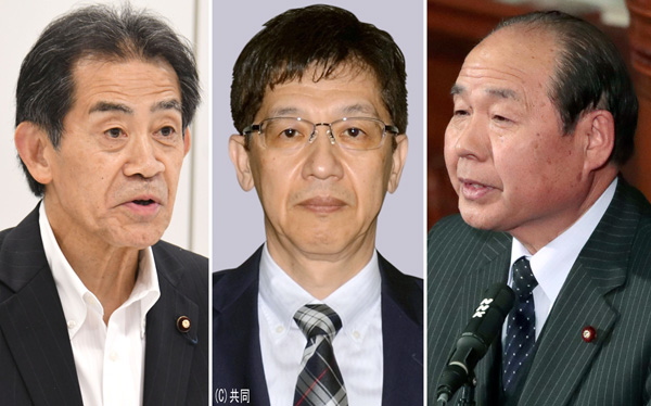 （左から）自民党の逢沢一郎、松本尚、立憲民主党の福田昭夫の3衆議院議員（Ｃ）日刊ゲンダイ