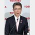 ＴＯＢについて説明する東芝の島田太郎社長（Ｃ）共同通信社