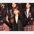 「PRODUCE 101 JAPAN THE GIRLS」発表記者会見に登壇したアンバサダーの矢吹奈子（中央）／（Ｃ）日刊ゲンダイ