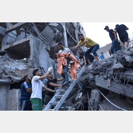 イスラエル軍に空爆されたパレスチナ自治区ガザ（Ｃ）AP＝共同