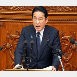 10月23日の所信表明演説でも経済対策を強調（岸田首相）／（Ｃ）日刊ゲンダイ