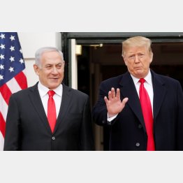 トランプ元米大統領（右）とイスラエルのネタニヤフ首相（2019年）／（Ｃ）ロイター