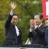 カギは公明票といわれるが…（敗れた先の参院徳島・高知補欠選で街頭演説の岸田首相と公明党の山口代表＝右）／（Ｃ）共同通信社