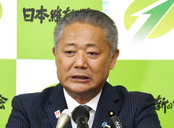 「（2025年大阪・関西万博の実施は）絶対に止めない」と、日本維新の会の馬場伸幸代表（Ｃ）日刊ゲンダイ