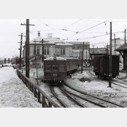 昭和40年代の路面電車（提供）旭川電気軌道