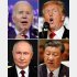 （左上から時計回りに）バイデン米大統領、トランプ前米大統領、習近平中国国家主席、プーチン露大統領（Ｃ）ロイター