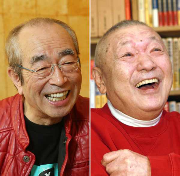 志村けんさん（左）は別れたときの慰謝料が1000万単位？ 8度の離婚でもトラブルなしだった安倍譲二さん（Ｃ）日刊ゲンダイ