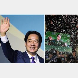 台湾総統選は与党・民進党の頼清徳氏が勝利するも過半数割れの40％だった（Ｃ）共同通信社