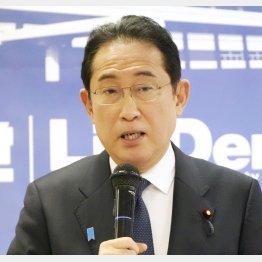 自民党の政治刷新本部会合であいさつする岸田首相（Ｃ）共同通信社