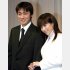 和田毅と元グラドル仲根かすみの結婚会見（2015年）（Ｃ）日刊ゲンダイ