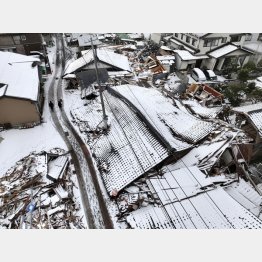 地震で被害を受けた家屋（石川県珠洲市）／（Ｃ）共同通信社
