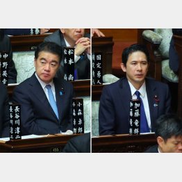 政務官を更迭された小森拓郎（左）、加藤竜祥・両衆院議員（Ｃ）日刊ゲンダイ