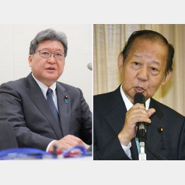 出てこない（萩生田光一前政調会長、二階俊博元幹事長＝右）／（Ｃ）日刊ゲンダイ