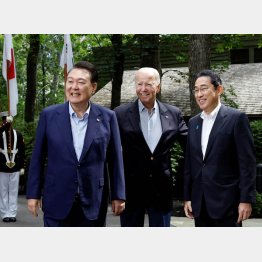 日米韓の軍事同盟も強化へ（日米韓首脳会談）／（Ｃ）ロイター