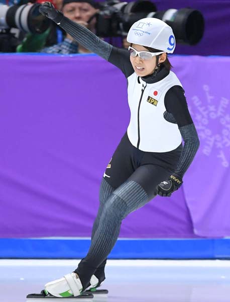 2018年平昌五輪女子マススタートで金メダルを獲得（Ｃ）ＪＭＰＡ