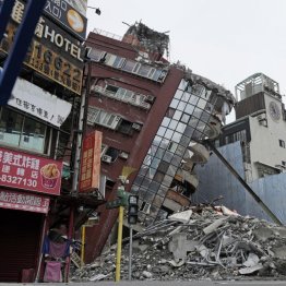 台湾地震で大きな被害が出た（Ｃ）共同通信社