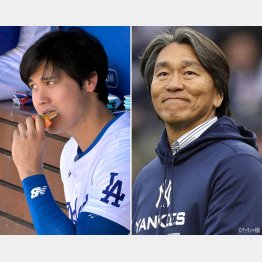 松井（右）と大谷（Ｃ）ロイター／USA Today Sports