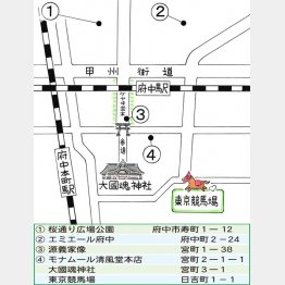 東京競馬場のすぐ近くに大國魂神社がある（Ｃ）日刊ゲンダイ