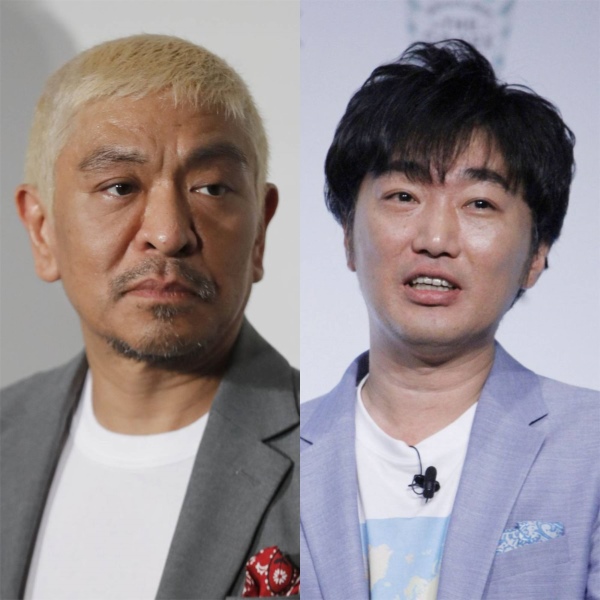 松本人志（左）は小沢一敬とは連絡が取れないというが…（Ｃ）日刊ゲンダイ