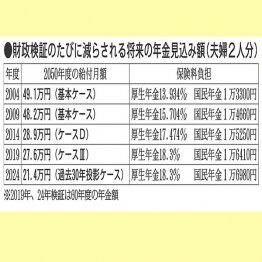 将来の年金見込みは激減…（Ｃ）日刊ゲンダイ